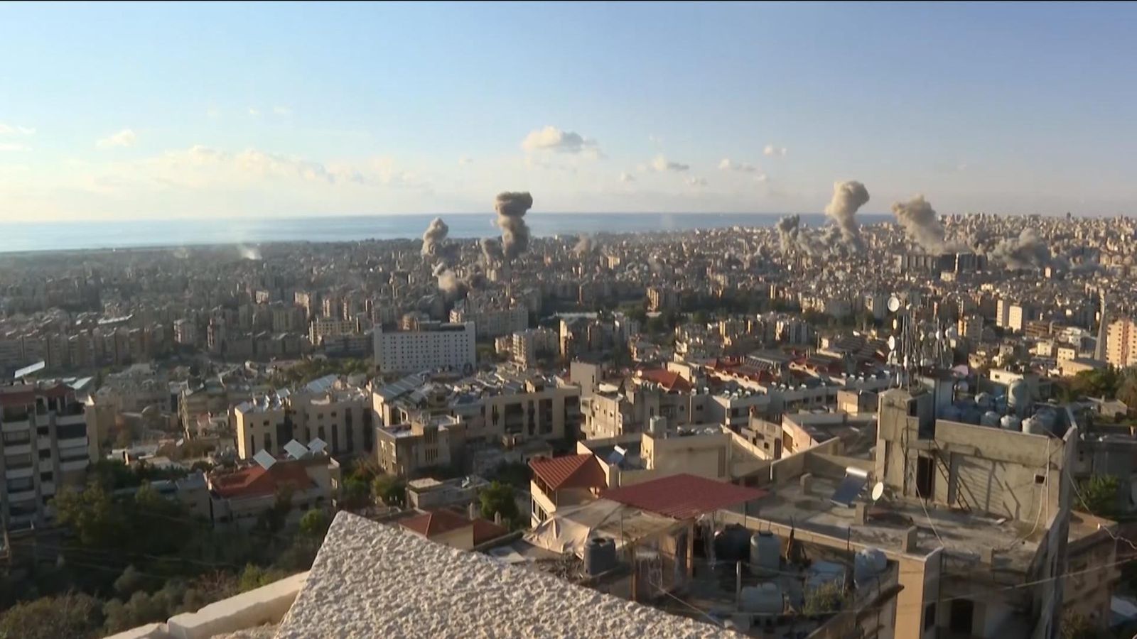 Central Beirut hit by airstrikes | World News | Sky News
