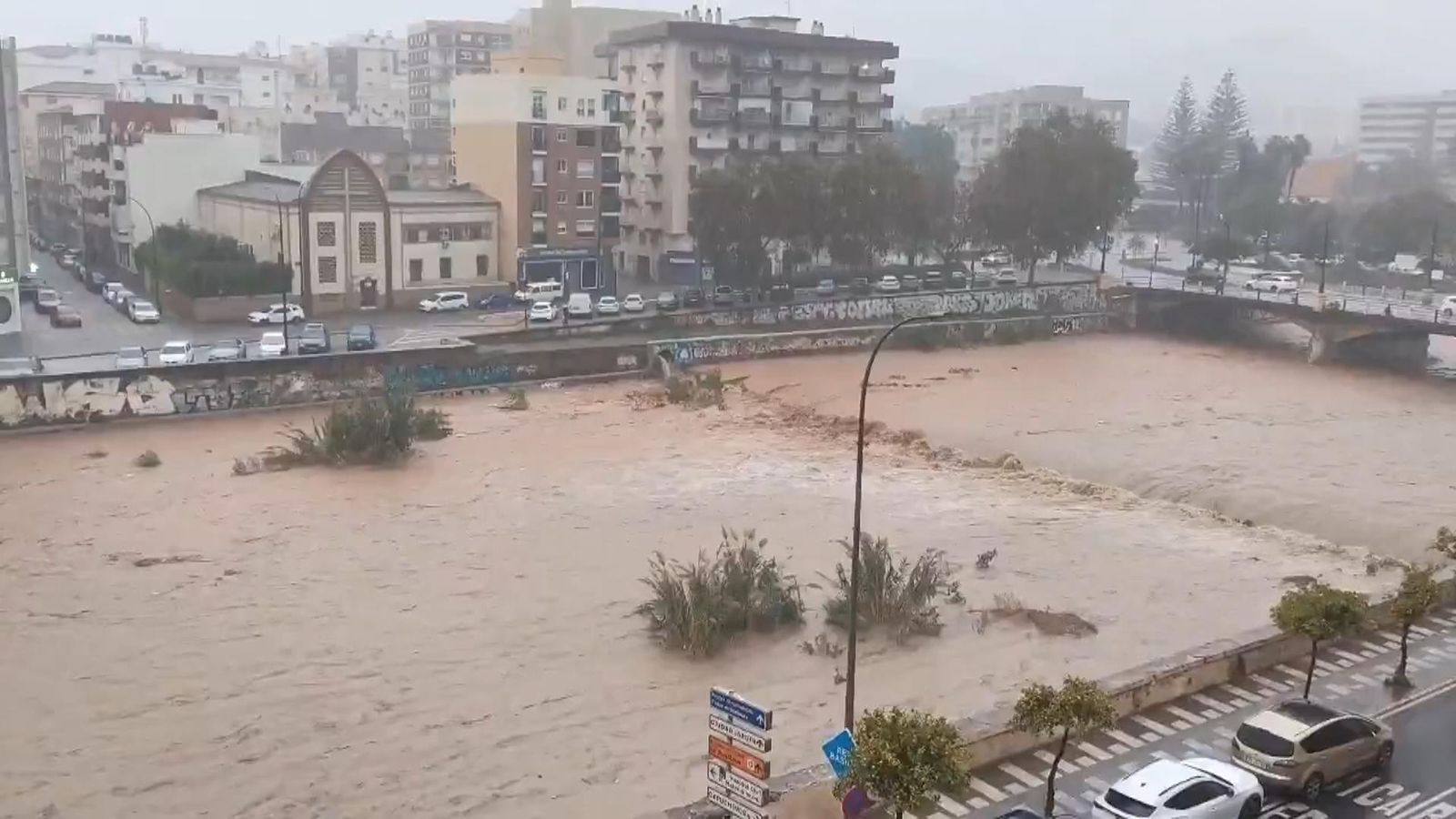 Severe Flooding Disrupts Malaga, Spain