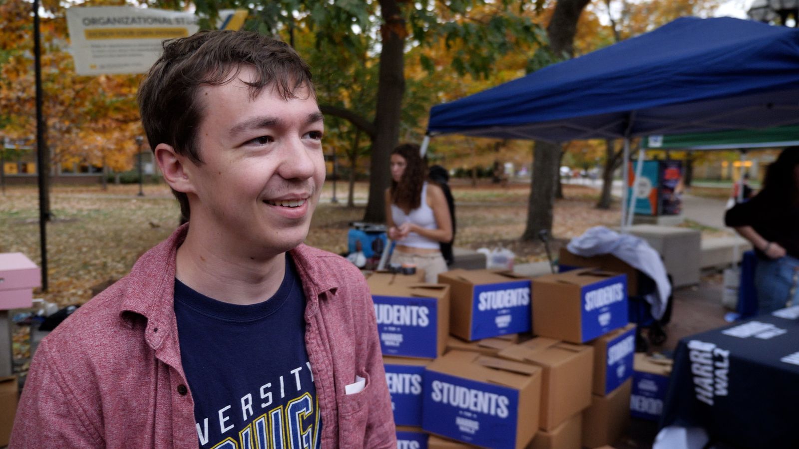 'We've had a lot of good energy here': University students handed cookies for voting early in Michigan