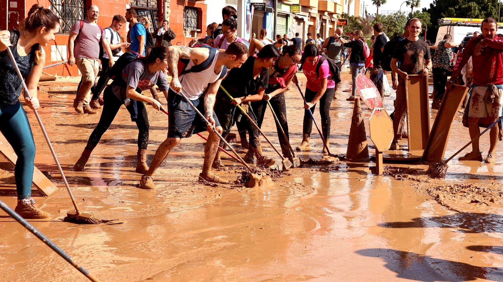 Spain mounts biggest peacetime disaster recovery after devastating floods – as King writes to counterpart