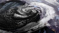 Pic: CIRA/NOAA/Reuters

A low pressure storm system known as a "bomb cyclone" moves off the coast of the U.S. Pacific Northwest and western Canada in a composite satellite image November 20, 2024. CIRA/NOAA/Handout via REUTERS THIS IMAGE HAS BEEN SUPPLIED BY A THIRD PARTY