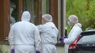 Forensics officers at the scene of an incident at a property in the Dornie area of Wester Ross, on the northwest coast of Scotland. A 47-year-old man has died and three people have been injured in a series of incidents on the Isle of Skye and in nearby Wester Ross, on the mainland of Scotland, where a firearm was discharged. Picture date: Thursday August 11, 2022.