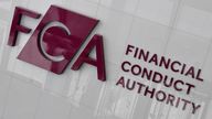 Financial Conduct Authority's (FCA) logo is seen at their head offices in London. Pic: Reuters