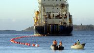 The communications cable between Finland and Germany was laid in 2015. Pic: Reuters