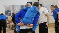 Prisoners at HMP Barlinnie playing with their children. Pic: SPS