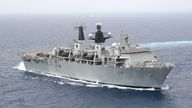 HMS Albion.
Pic: PA