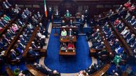 Irish parliament pictured last year. Pic: AP