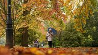Autumn leaves in Jephson Gardens in Leamington Spa, Warwickshire. File pic: PA