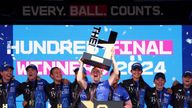 London Spirit's Heather Knight lifts the trophy after winning The Hundred Women's Final at Lord's. File pic: PA