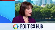 Chancellor Rachel Reeves speaking to Sky News
