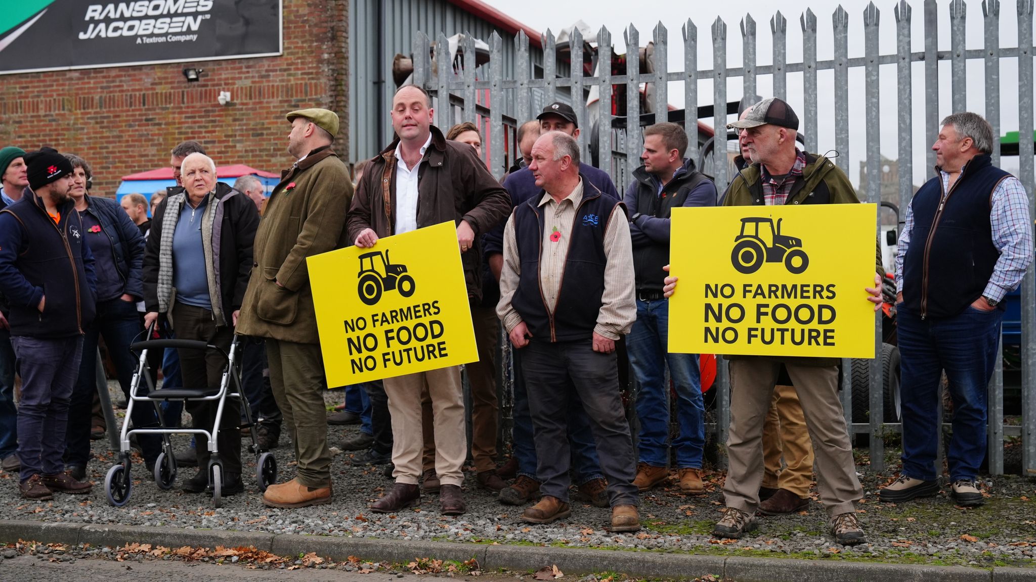 Thousands of farmers descend on downing street to protest against