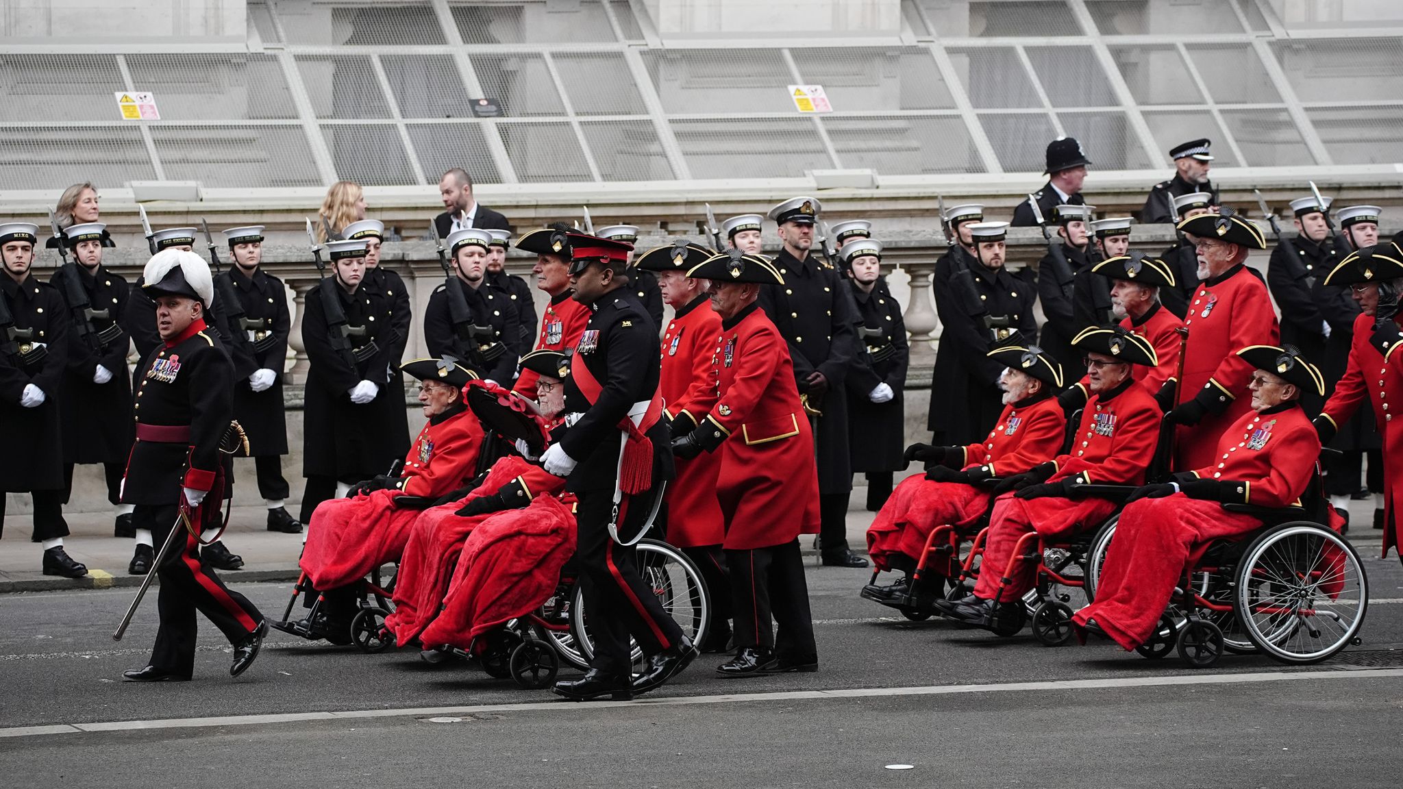 Remembrance Sunday commemorations in pictures as King leads event at Cenotaph in Whitehall