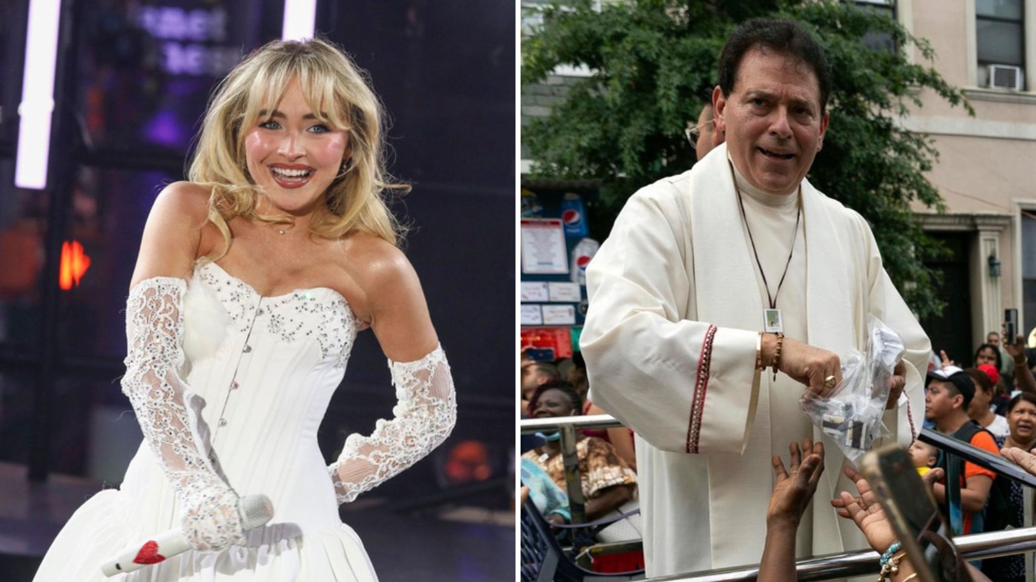 New York priest who allowed Sabrina Carpenter to film provocative music ...