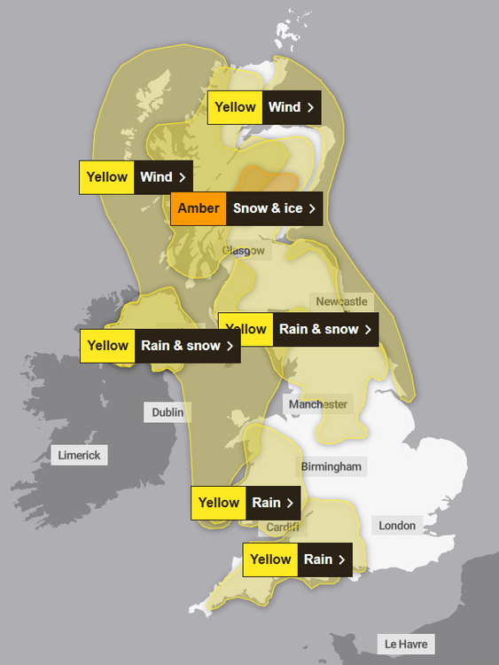 Met Office weather warnings