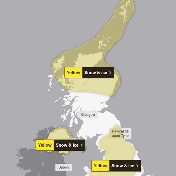 The yellow weather alerts. Pic: Met Office