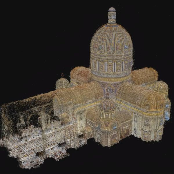 An AI-generated X-ray image of St Peter's Basilica.
Pic: The People's Basilica