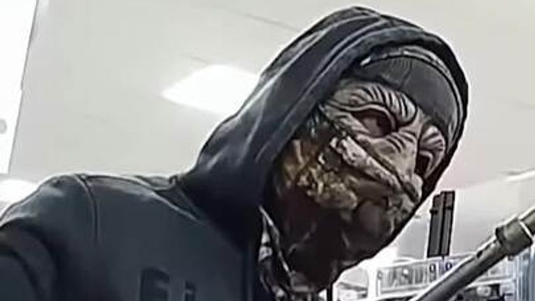 A 49-year-old man was sentenced to eight years in prison after carrying out armed robberies wearing a Halloween mask.