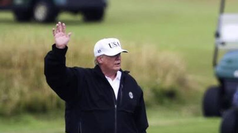 ‘Donald Trump is coming to Scotland next year, it seems to obviously play some golf’, said Politico&#39;s Jack Blanchard.