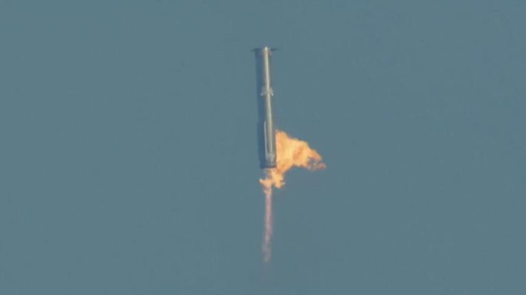 The SpaceX Starship rocket booster splashed down in the Gulf of Mexico after SpaceX operators decided the criteria had not been met for the tower to catch the booster.