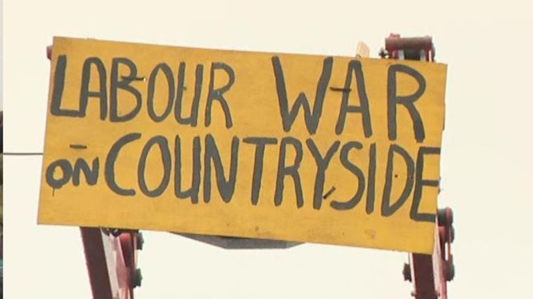 Hundreds of farmers gathered outside the Welsh Labour conference to protest the government&#39;s inheritance tax rises which they say will affect a lot of ordinary farmers.