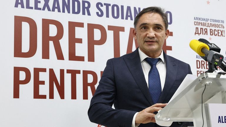 Alexander Stoianoglo is backed by the pro-Russian Socialist Party. Pic: AP