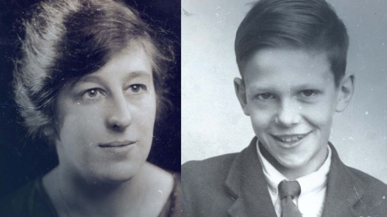 Phillip's mother (left) died of cancer when he (right) was young