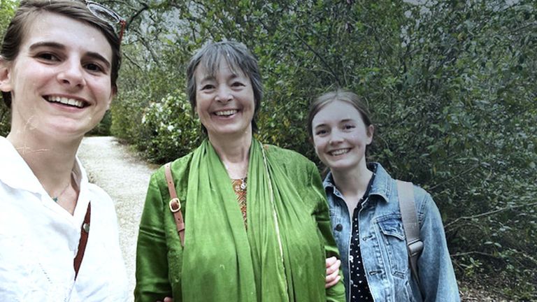 Clare with her daughters Izzy and Chloe