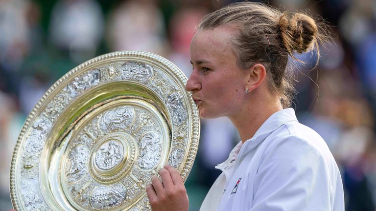 Barbora Krejcikova won the Wimbledon women's singles final against Jasmine Paolini in July. Pic: Reuters