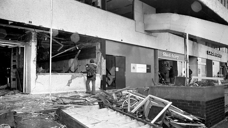 The aftermath of the bombing astatine  the Mulberry Bush pub successful  Birmingham successful  1974