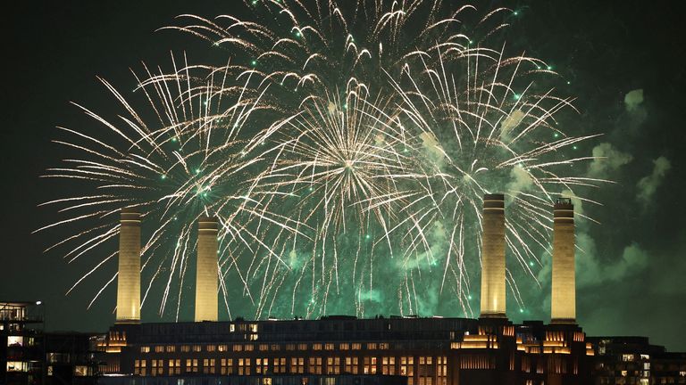 Fireworks, to mark Bonfire Night, behind Battersea Power Station in London in 2023. File pic: Reuters

