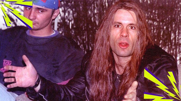 Iron Maiden singer Bruce Dickinson in Sarajevo in 1994. Pic: Reuters