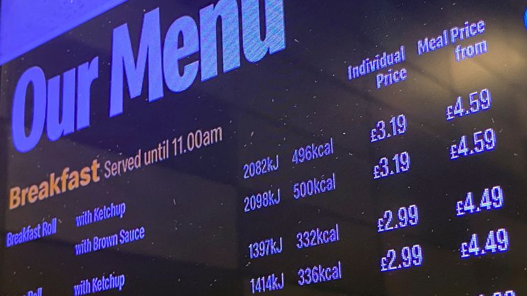 Restaurants with more than 250 employees have had to display calories on their menus since 2022. Pic: AP/DPA