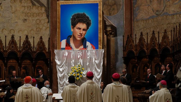 The teen was nicknamed 'god's influencer'. File pic: AP/Gregorio Borgia