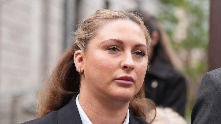 Nikita Ni Laimhin, who is also known as Nikita Hand, leaving the High Court in Dublin, where she is claiming civil damages against mixed martial arts fighter Conor McGregor and another man, alleging she was sexually assaulted in December 2018. Picture date: Tuesday November 19, 2024.