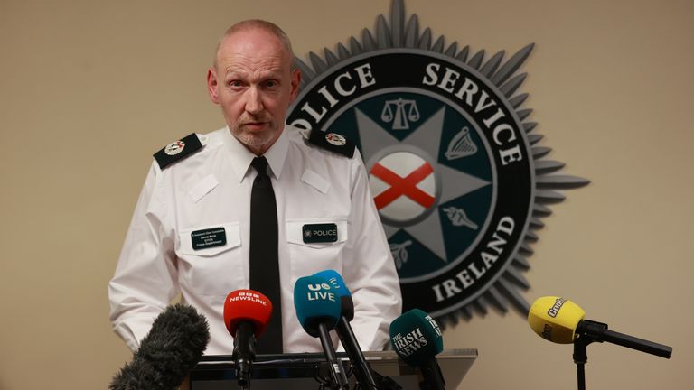 Police Service of Northern Ireland Assistant Chief Constable Davy Beck speaks to the media at the force's headquarters in Belfast following the publication of the Police Ombudsman report into the death of showjumper Katie Simpson, who died at Altnagelvin hospital in 2020, a week after an incident in Gortnessy Meadows, Lettershandoney. Picture date: Tuesday November 12, 2024.