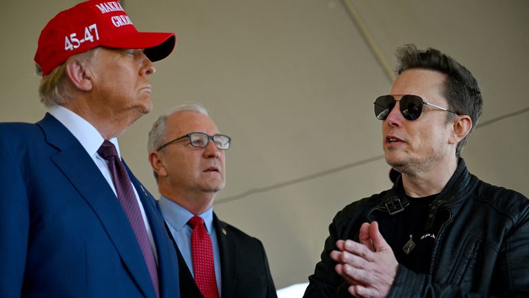 Donald Trump and Elon Musk. Pic: Reuters