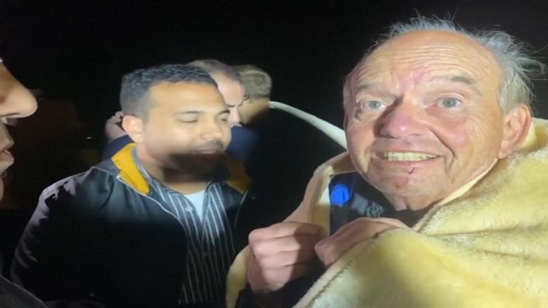 The Belgian survivor said &#34;really happy&#34; to be rescued.
Pic: Red Sea Governor