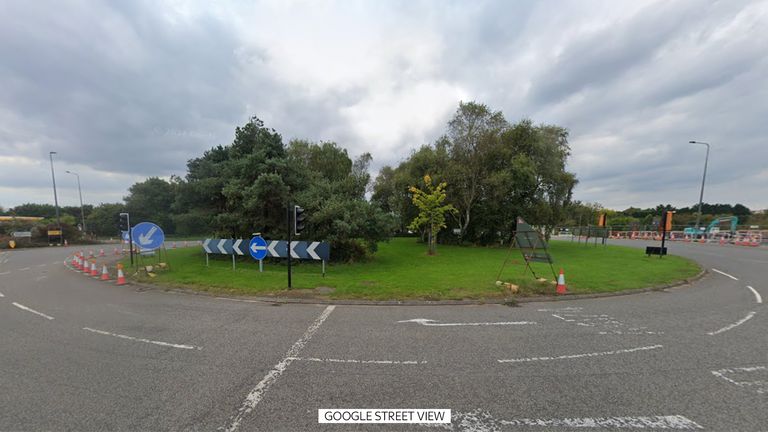 The incident happened at the roundabout where the A4174 joins Badminton Road, in Emersons Green