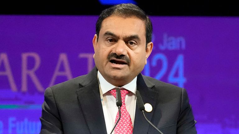 Adani Group chairman Gautam Adani pictured in January 2024.
File pic: AP/Ajit Solanki