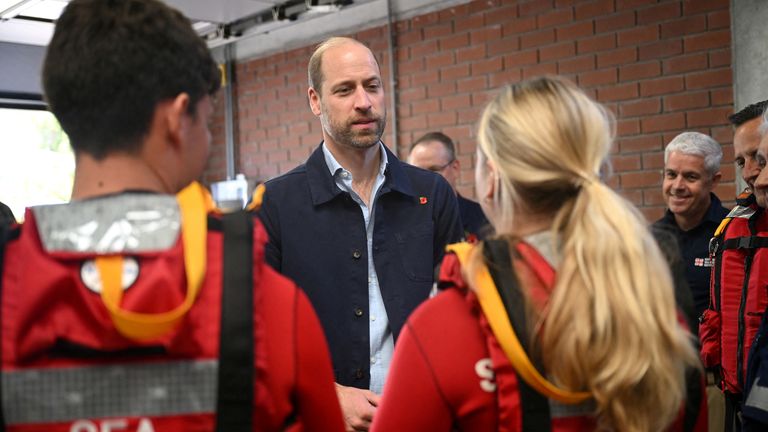 Prince William visits Simon's Town Harbour to meet with volunteers of the National Sea Rescue Institute (NSRI) in Cape Town.
Pic: Reuters