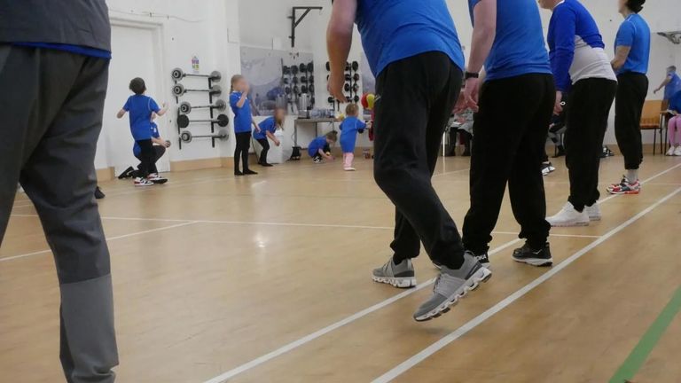 Prisoners at HMP Barlinnie play with their children. Image: SPS