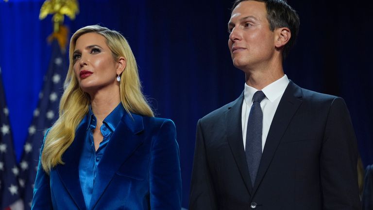 Ivanka Trump said she and her husband Jared Kushner found the site by accident. Pic: AP