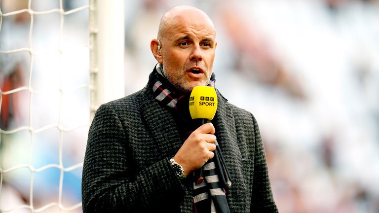 BBC Sport presenter Jason Mohammad during the Premier League match at Villa Park in 2023.
Pic: PA