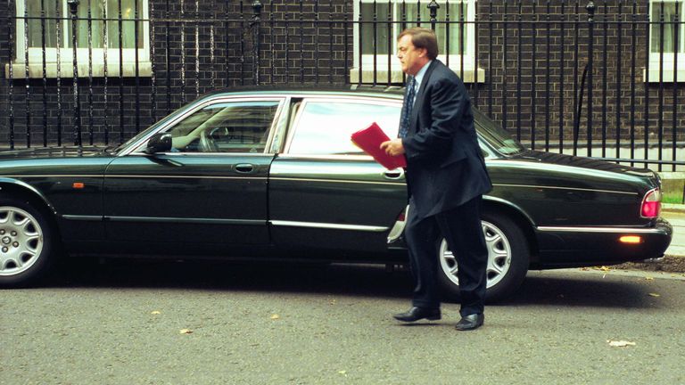 Pic: Clive Limpkin/Daily Mail/Shutterstock 

Deputy Prime Minister John Prescott Arriving At 10 Downing Street In A Green Jaguar For A Meeting With Trade Union Representatives.
Deputy Prime Minister John Prescott Arriving At 10 Downing Street In A Green Jaguar For A Meeting With Trade Union Representatives.