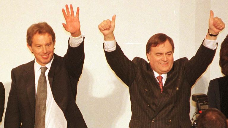 Tony Blair and John Prescott in 1996.
Pic: PA