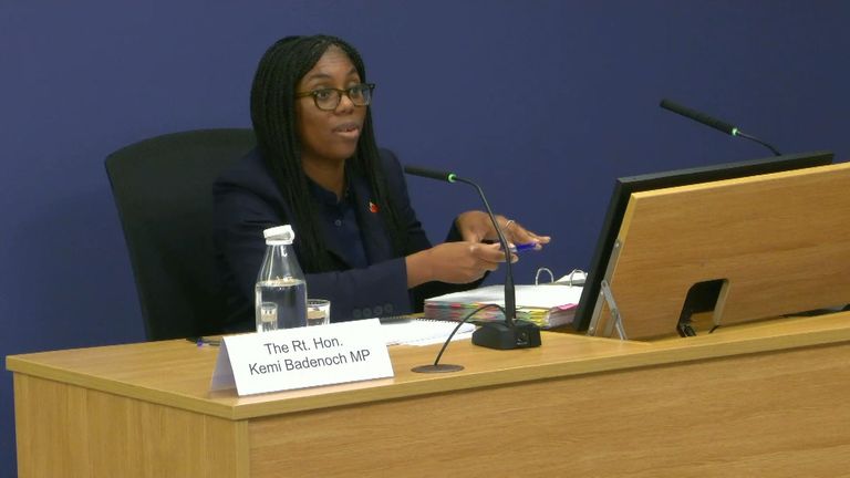 Kemi Badenoch gives evidence at the IT Horizon Office inquiry.