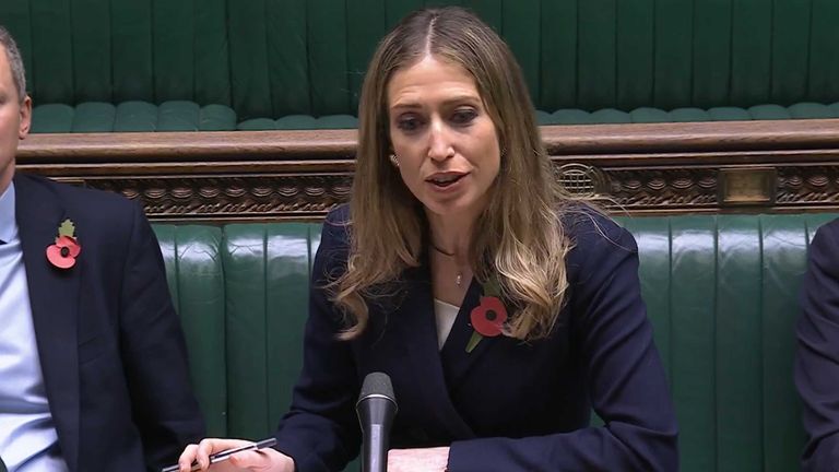 Laura Trott speaking after Education Secretary Bridget Phillipson spoke about tuition fees in the House of Commons.
Pic: PA