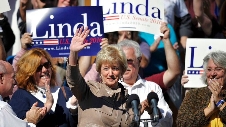 At a rally during her 2010 Senate campaign. Pic: AP