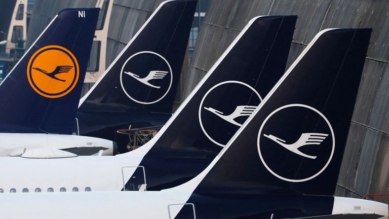 File pic of Lufthansa planes