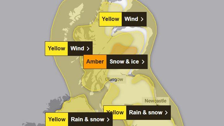 How Storm Bert is set to impact the UK this weekend. Pic: Met Office